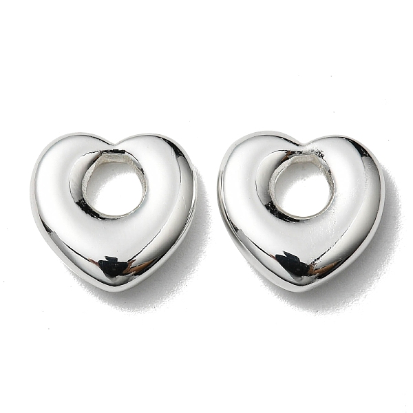 

PandaHall 304 Stainless Steel Charms, Heart Charm, 925 Sterling Silver Plated, 12x12x3mm, Hole: 4mm 304 Stainless Steel Heart