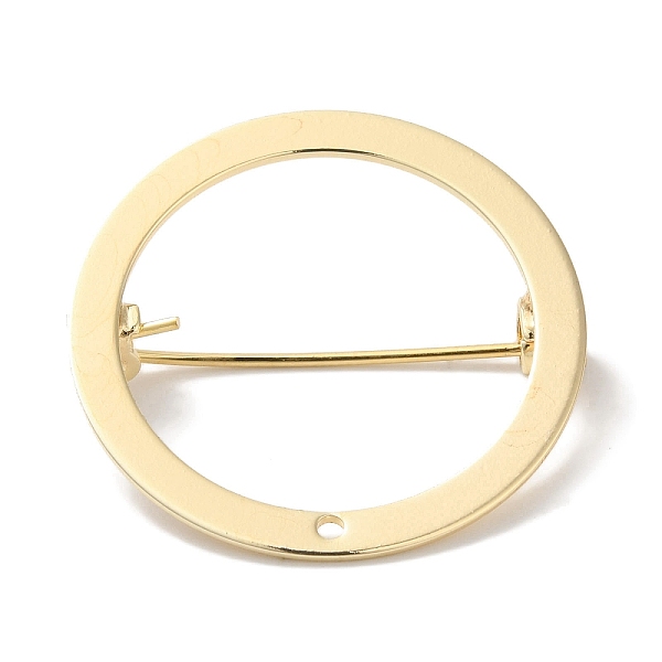 

PandaHall Brass Brooch Findings, Flat Round, Real 18K Gold Plated, 28.5x1mm, Hole: 1.4mm Brass