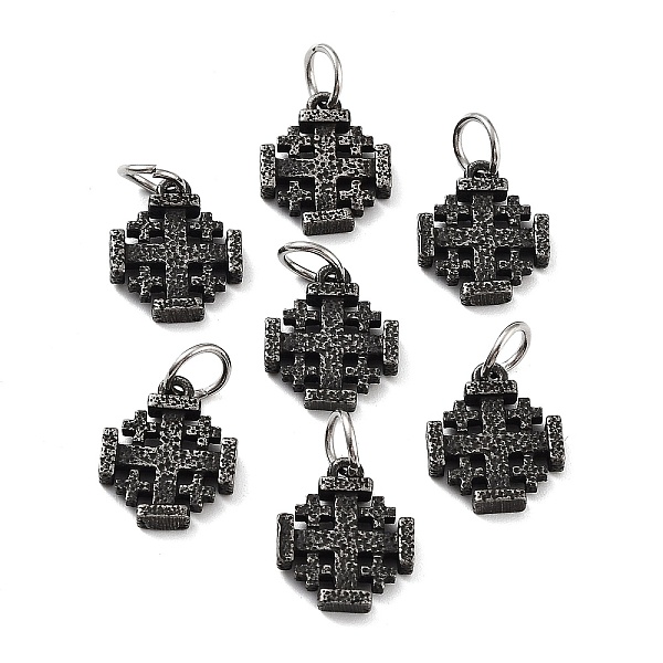 

PandaHall 316 Surgical Stainless Steel Pendants, with Jump Ring, Antique Silver, Jerusalem Cross, 16x13x2.7mm, Hole: 5.3mm 316 Surgical...