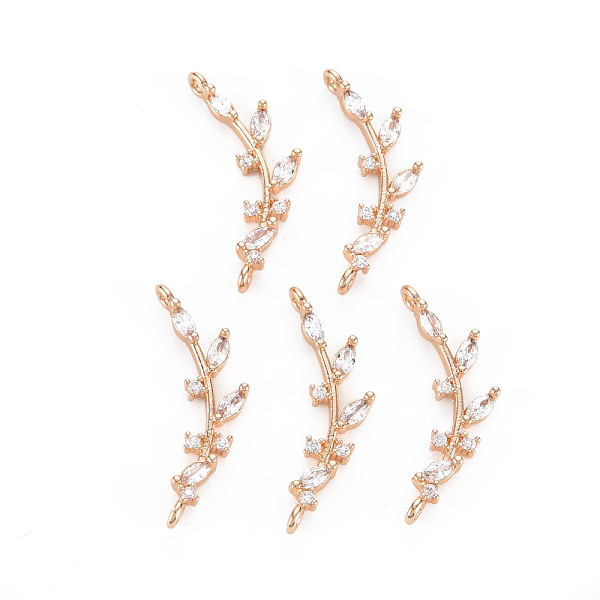 

PandaHall Rack Plating Brass Micro Pave Clear Cubic Zirconia Links Connectors, Long-Lasting Plated, Cadmium Free & Lead Free, Branch &...