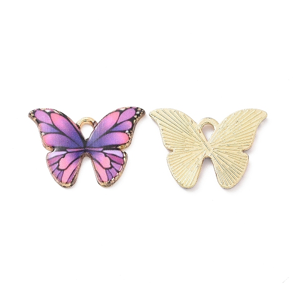 

PandaHall Alloy Enamel Pendants, Light Gold, Cadmium Free & Nickel Free & Lead Free, Butterfly Charm, Pearl Pink, 15x21.5x1.5mm, Hole: 2x3mm...