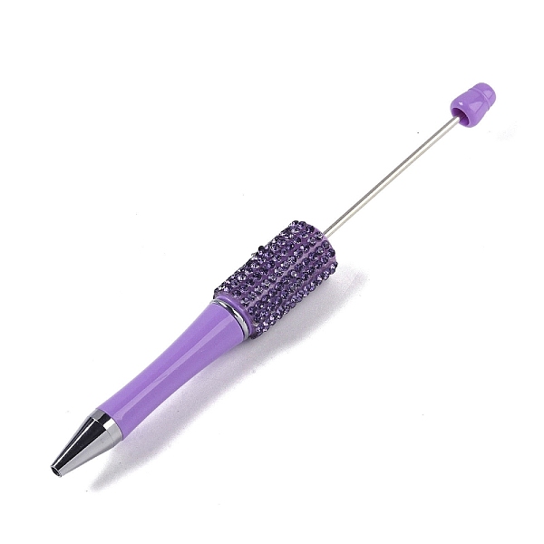 

PandaHall Beadable Pen, Plastic Ball-Point Pen, with Iron Rod & Rhinestone, for DIY Personalized Pen with Jewelry Beads, Medium Slate Blue...