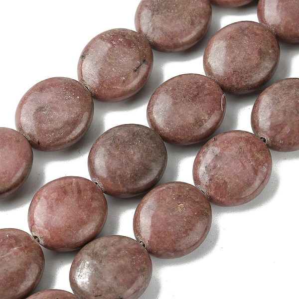 

PandaHall Natural Rhodonite Beads Strands, Flat Oval, 15~16x13.5~14x6~7mm, Hole: 1mm, about 26pcs/strand, 15.79''(40.1cm) Rhodonite Oval