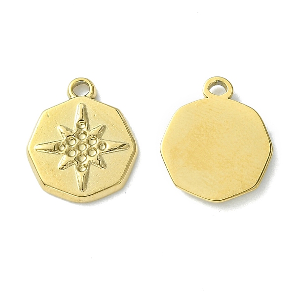 

PandaHall 304 Stainless Steel Pendant Rhinestone Settings, Polygon with Star, Real 14K Gold Plated, Fit for 0.8mm Rhinestone, 12x10x1.5mm...