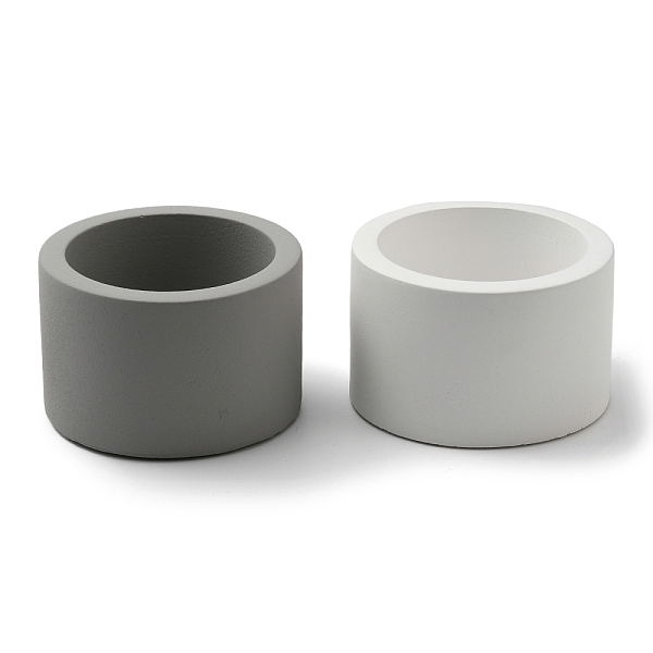 

PandaHall Fingerinspire 2Pcs 2 Colors Cement Candle Cups, for Candle Making Tools, Column, Mixed Color, 8.1x5.35cm, Inner Diameter: 6.3cm..., Multicolor