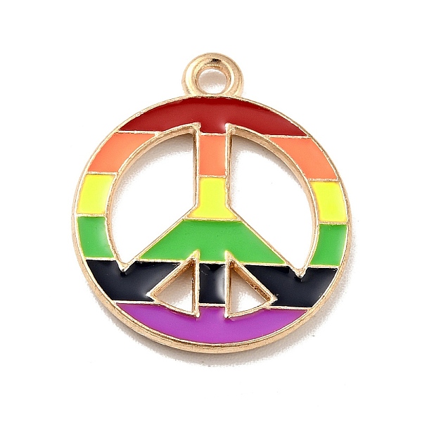 Pendentifs en émail d'alliage de couleur arc-en-ciel