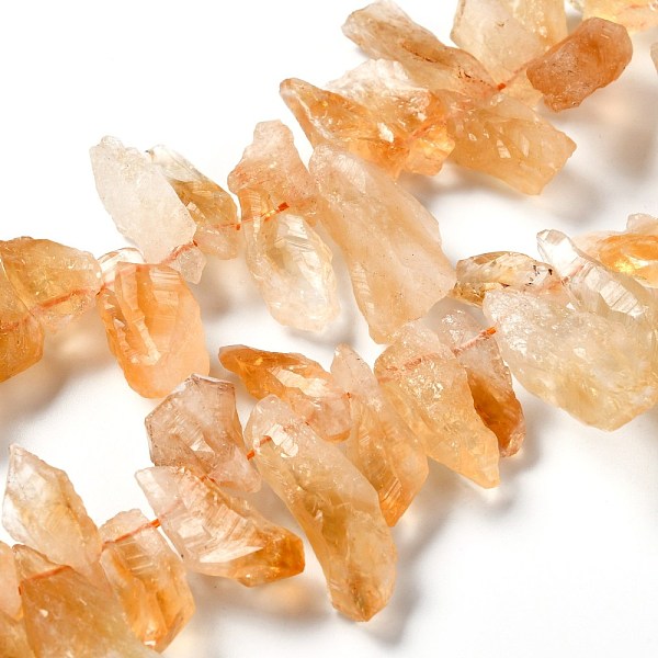 

PandaHall Rough Raw Natural Citrine Beads Strands, Nuggets, 16~33x8~15x6~12mm, Hole: 0.7mm, about 56~57pcs/strand, 16.34''(41.5cm) Citrine...