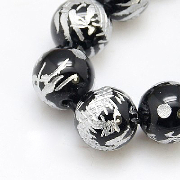 

PandaHall Natural Black Agate Beads Strands, with Carved Dragon Patter, for Buddha Jewelry Making, Round, Dyed & Heated, 10mm Black Onyx...