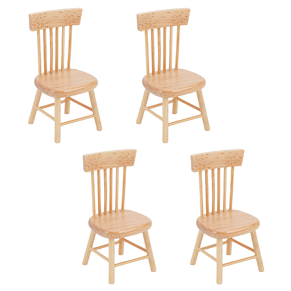 

PandaHall Mini Wood Chairs, Dollhouse Furniture Accessories, for Miniature Dinning Room, Wheat, 40x41x84mm Wood Furniture & Appliances..., Orange