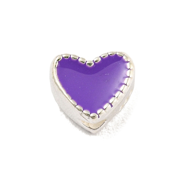 Forme de coeur argent 925 perles en argent sterling