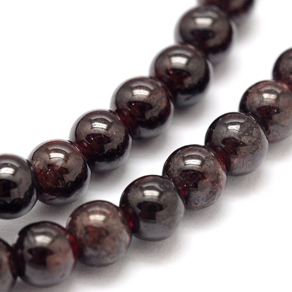 

PandaHall Garnet Round Beads Strands, 6mm, Hole: 1mm, about 62pcs/strand, 15.7 inch Garnet Round