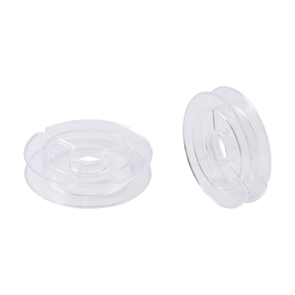 

PandaHall Plastic Spools, Wheel, Clear, 50x10mm Plastic Clear