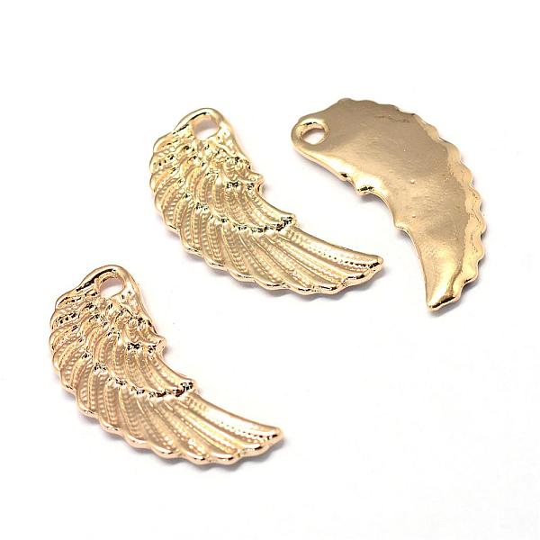 

PandaHall Tibetan Style Alloy Pendants, Wing, Light Gold, 31x14.5x2mm, Hole: 2.5mm Alloy Wing