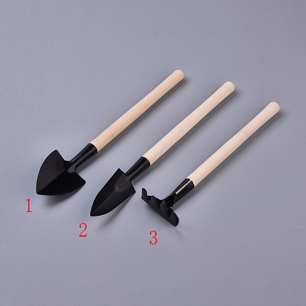 

PandaHall Multi-Function Gardening Tool Sets, Small Shovel, Rake, Spade, Flower Pot Succulent Plant Soil Loosening Tools, Black, 205x40x11mm...