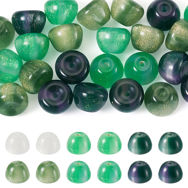 30 pieza de cuentas reactivas de resina UV de 3 colores