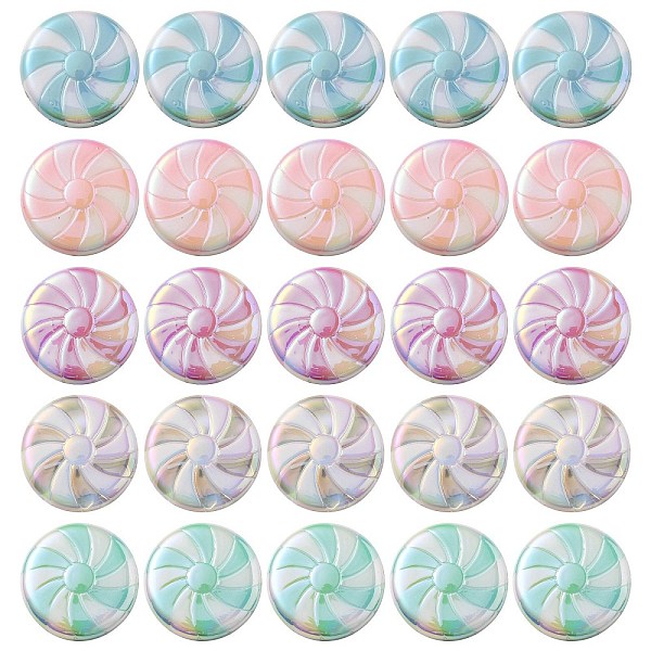 

PandaHall UV Plating Opaque Acrylic Beads, Lollipop, Mixed Color, 23x7mm, Hole: 2.5mm Acrylic Candy Multicolor