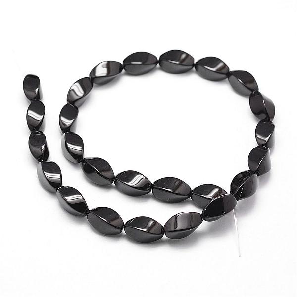 

PandaHall Natural Black Onyx Beads Strands, Grade A, Dyed & Heated, Twist Oval, 12x6mm, Hole: 1.2mm, about 33pcs/strand, 15.16 inch~15.35...