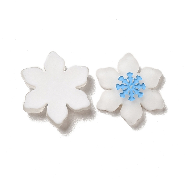 

PandaHall Christmas Opaque Resin Cabochons, Snowflake, WhiteSmoke, 22x20x5mm Resin Snowflake White