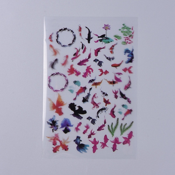 

PandaHall Filler Stickers(No Adhesive on the back), for UV Resin, Epoxy Resin Jewelry Craft Making, Fish Pattern, 150x100x0.1mm Plastic..., Multicolor