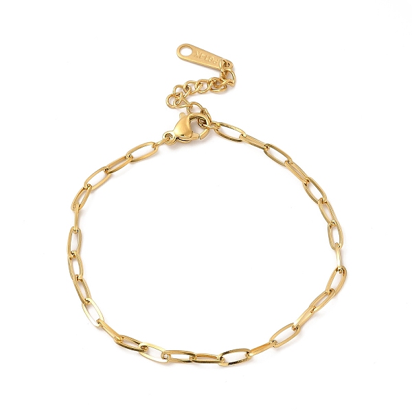 

PandaHall Ion Plating(IP) 304 Stainless Steel Paperclip Chain Bracelet for Women, Real 14K Gold Plated, 6-1/2 inch(16.4cm) 304 Stainless...