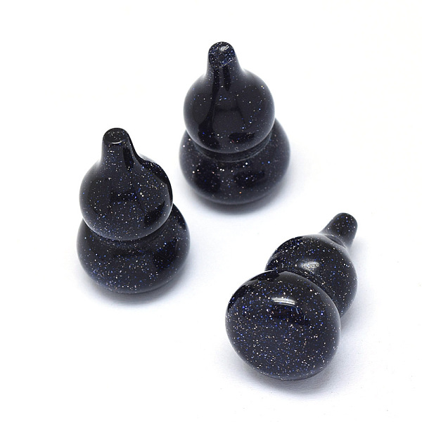 

PandaHall Synthetic Blue Goldstone Beads, No Hole, Calabash, 25~26x15mm Blue Goldstone Others