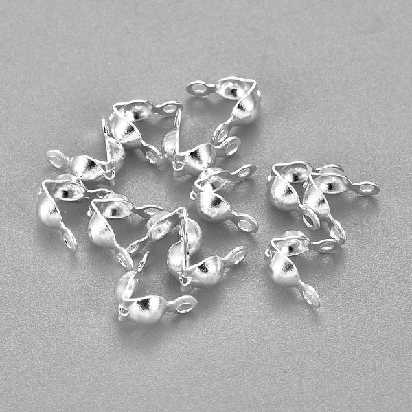 

PandaHall 304 Stainless Steel Bead Tips, Calotte Ends, Clamshell Knot Cover, Silver, 7.5x4x3.5mm, Hole: 1.2mm, Inner Diameter: 3.5mm 304...