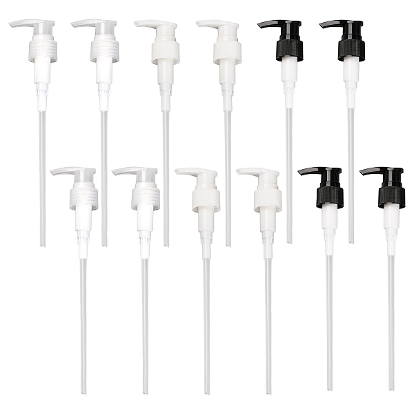 

PandaHall Gorgecraft 12Pcs 3 Colors Plastic Dispensing Pump, with Tube, for Shampoo and Conditioner Jugs Bottles, Mixed Color..., Multicolor