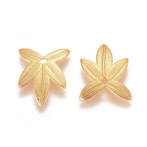 

PandaHall Autumn Theme Brass Filigree Pendants, Maple Leaf Charms, Golden, 14.5x11x1mm, Hole: 1.4mm Brass Leaf