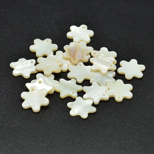 

PandaHall Dyed Freshwater Shell Flower Charms, Beige, 13x2mm, Hole: 1mm Freshwater Shell Flower Yellow