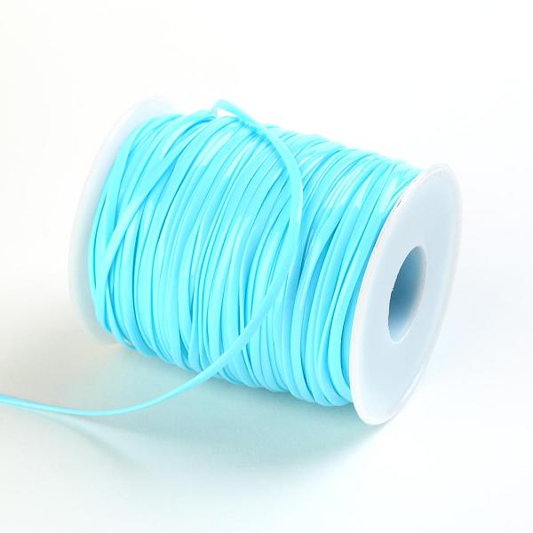 

PandaHall Flat PVC Cords, for Jewelry Making, Medium Turquoise, 2.3mm, , about 50 yards/roll PVC Blue