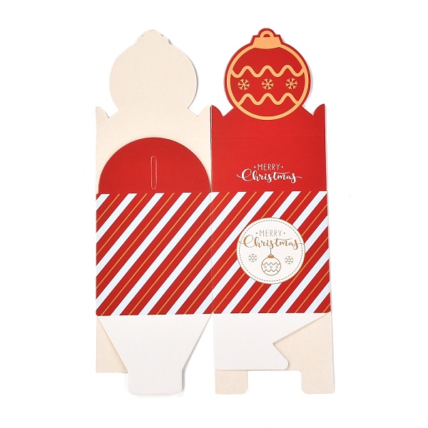 

PandaHall Christmas Theme Paper Fold Gift Boxes, for Presents Candies Cookies Wrapping, Red, Christmas Bell Pattern, 8.5x8.5x18cm Paper...