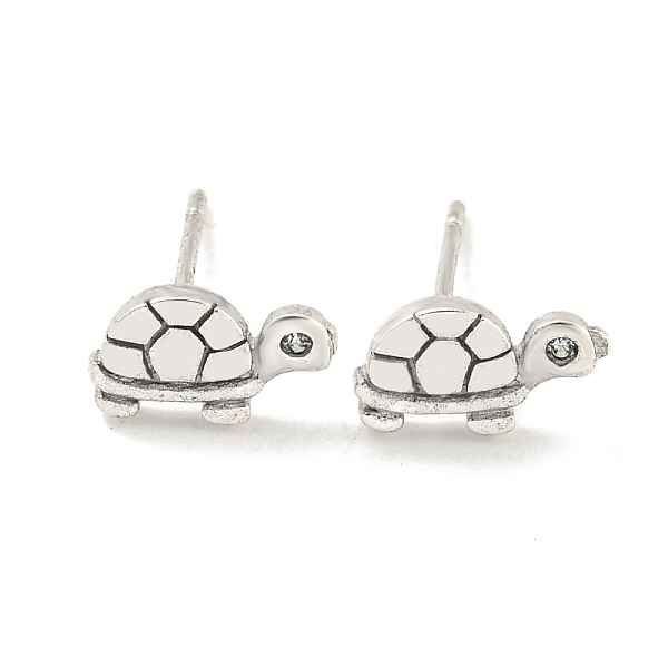 

PandaHall Rack Plated Tortoise Brass Cubic Zirconia Studs Earrings for Women, Lead Free & Cadmium Free, Long-Lasting Plated, Matte Silver..., Clear