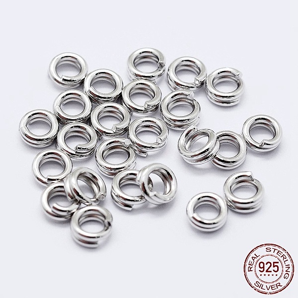

PandaHall Rhodium Plated 925 Sterling Silver Split Jump Rings, Double Loop Jump Rings, Round Rings, Platinum, 5x1mm, Inner Diameter: 3.5mm...