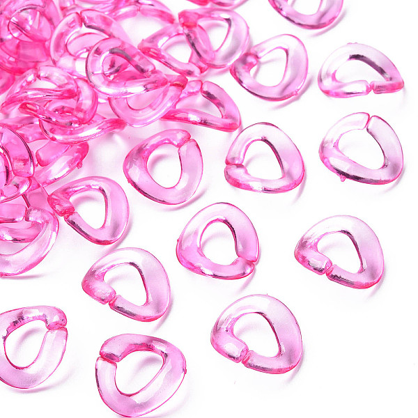 

PandaHall Transparent Acrylic Linking Rings, Quick Link Connectors, for Cable Chains Making, Twisted Oval, Medium Violet Red, 19x16.5x2.5mm...
