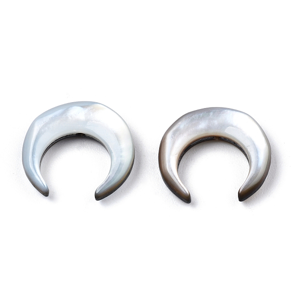 

PandaHall Natural Black Lip Shell Beads, Crescent Moon, 13x13x3mm, Hole: 0.8mm, about 6pcs/bag Black Lip Shell Moon