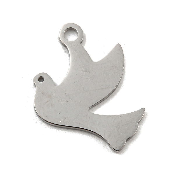 

PandaHall 304 Stainless Steel Pendants, Laser Cut, Pigeon Charm, Stainless Steel Color, 18.5x20x1mm, Hole: 2.5mm 304 Stainless Steel Pigeon