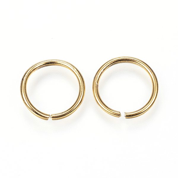 

PandaHall 304 Stainless Steel Open Jump Rings, Golden, 13x1.5mm, Inner Diameter: 10mm 304 Stainless Steel