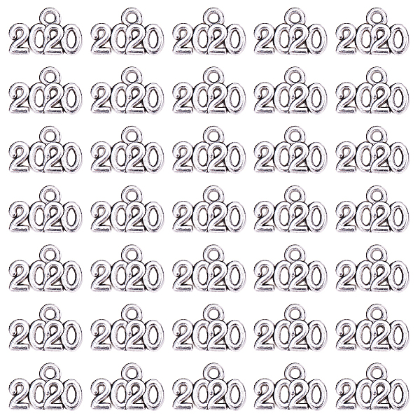 PandaHall SUNNYCLUE 1 Box 150pcs 2020 Symbol Year Charms Bulk Numeral Charms Pendants Graduation Craft Supplies for Jewelry Making Findings...