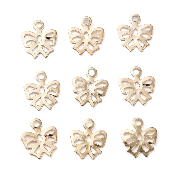 

PandaHall Iron Pendants, Butterfly, Golden, 8x7x0.2mm, Hole: 1mm Iron Butterfly