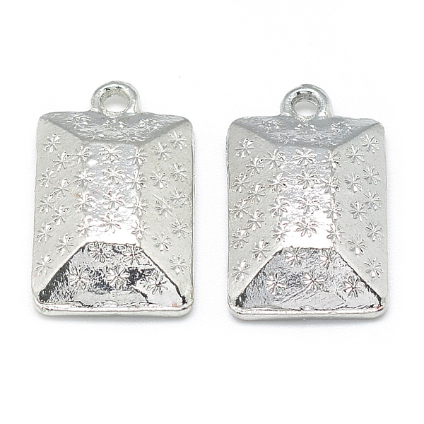 

PandaHall Alloy Pendant Rhinestone Settings, Rectangle, Platinum, Fit for 10x14mm Rhinestone, 19.5x12x4mm, Hole: 2mm Alloy Rectangle