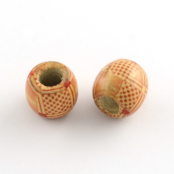 

PandaHall Barrel Printed Natural Wood Large Hole Beads, Macrame Beads, Sandy Brown, 16~17x15~16mm, Hole: 6~7mm, about 665pcs/1000g Wood...