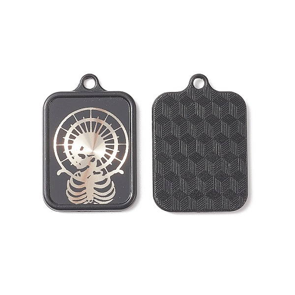 

PandaHall Acrylic Pendants, with Electrophoresis Black Tone Alloy Findings, Lead Free & Cadmium Free, Rectangle, Skull, Black, 36.5x25x3mm...
