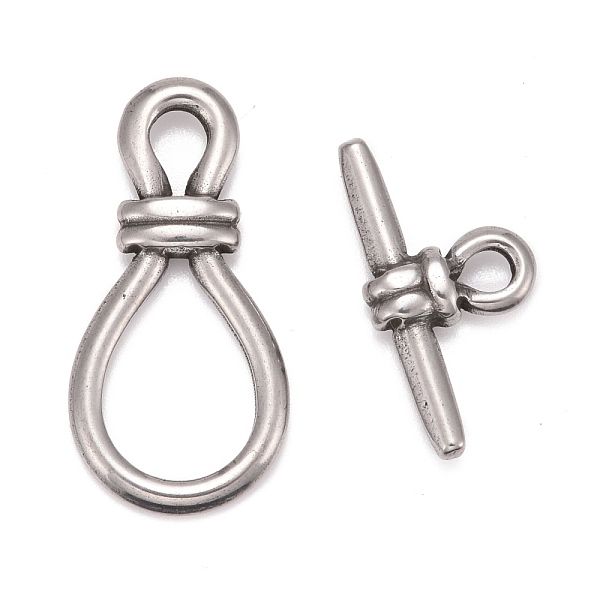 

PandaHall 304 Stainless Steel Toggle Clasps, Bulb, Stainless Steel Color, Bar: 13.5x26x4.5mm, Hole: 3mm, Bulb: 34x17x4mm, hole: 4.5x6mm...