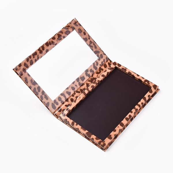 

PandaHall Magnetic Palette, Empty Eyeshadow Makeup Palette, with Mirror, for Eyeshadow Powder, Rectangle with Leopard Print Pattern, Peru..., Brown