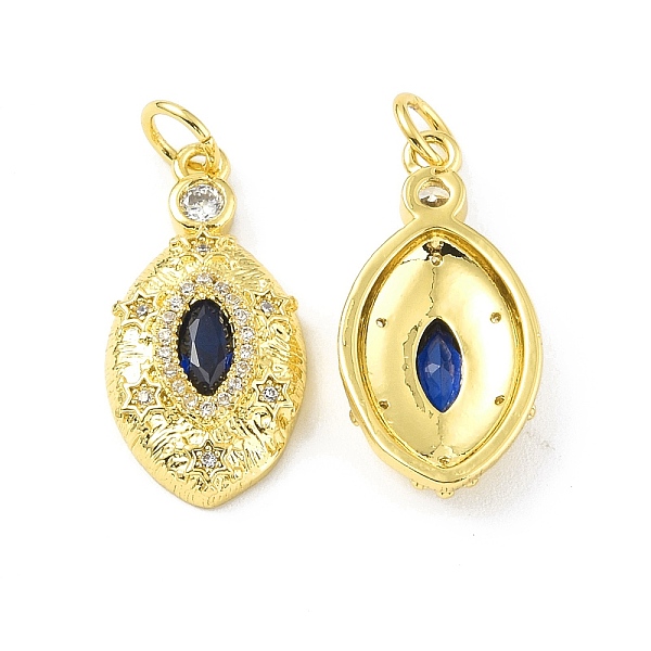 

PandaHall Brass Micro Pave Clear Cubic Zirconia Pendants, with Glass and Jump Ring, Horse Eye Charm, Real 18K Gold Plated, 20.5x10.5x3.8mm...