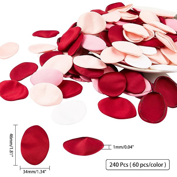 

PandaHall Artificial Flowers Silk Rose Petals, Flower Girl Scatter Petals, for Wedding Party Favors Home Decoration, Mixed Color, 46x34x1mm..., Multicolor