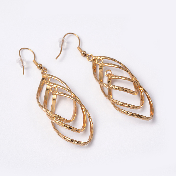 

PandaHall 304 Stainless Steel Dangle Earrings, Hypoallergenic Earrings, Golden, 75mm, Pin: 0.7mm 304 Stainless Steel