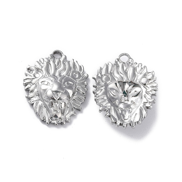 

PandaHall 304 Stainless Steel Pendants, Lion Charm, Stainless Steel Color, 25.5x20.5x5.5mm, Hole: 2mm 304 Stainless Steel Lion