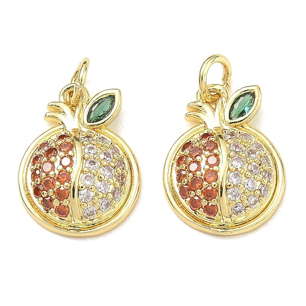 Pendenti in zirconi cubici colorati in micro pavè di ottone