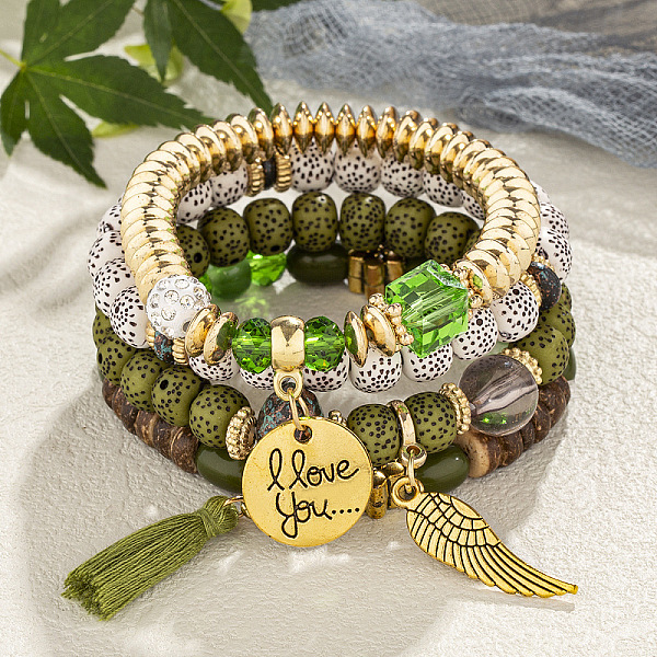 Boho Style Wood Bea… - image
